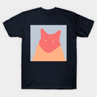 Maine Coon Cat Abstract Peach Fuzz Pantone Color of the Year 2024 T-Shirt